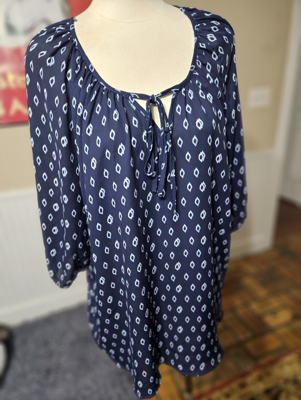 Faded Glory Blue Tunic 1X